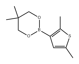 2-(2,5-二甲基噻吩-3-基)-5,5-二甲基-1,3,2-二氧硼烷 结构式