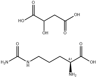 L-Ornithine, N5-(aminocarbonyl)-, 2-hydroxybutanedioate (2:1) 结构式