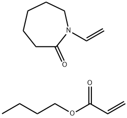 2-丙烯酸丁酯与1-乙烯基六氢代-2H-吖庚因-2-酮的聚合物 结构式