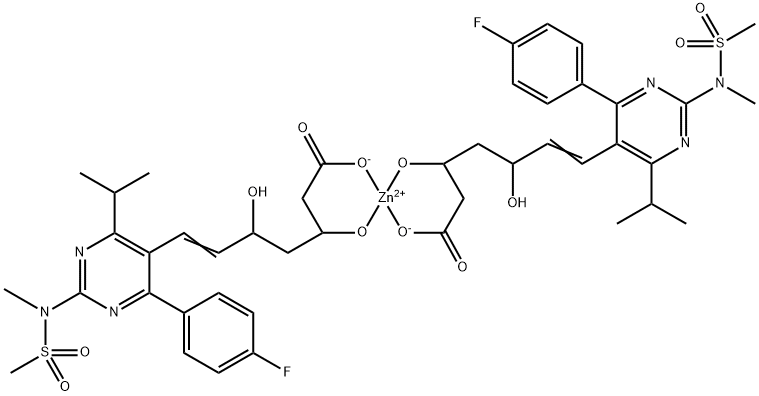 化合物 ROSUVASTATIN ZINC SALT 结构式