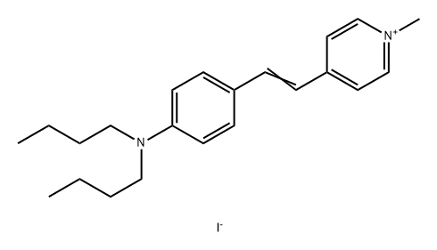 反-4-[4-(二丁基氨基)苯乙烯基]-1-甲基吡啶碘化物 结构式