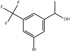 Benzenemethanol, 3-bromo-α-methyl-5-(trifluoromethyl)- 结构式
