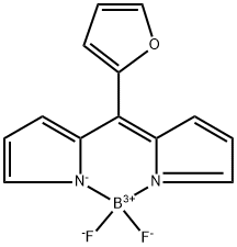 1,3,5,7,8-五甲基-8-呋喃基-PYRROMETHENE-二氟硼酸 结构式