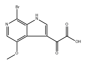 2-(7-bromo-4-methoxy-1H-pyrrolo[2,3-c]pyridin-3-yl)-2-oxoacetic acid 结构式