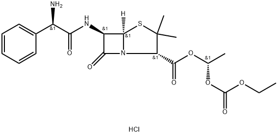 (R)-Bacampicillin hydrochloride 结构式