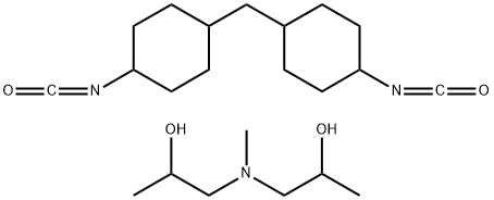 1,1'-(甲基亚氨基)双2-丙醇酸与1,1-亚甲基双(4-异氰酸根合环己烷)的聚合物 结构式