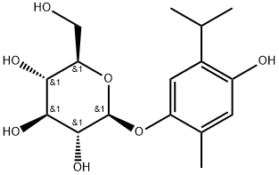 β-D-Glucopyranoside, 4-hydroxy-2-methyl-5-(1-methylethyl)phenyl 结构式