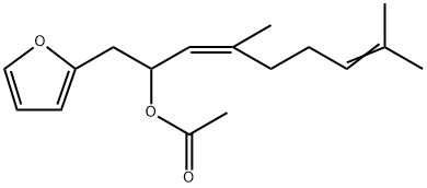 (-)-α-[(Z)-2,6-Dimethyl-1,5-heptadienyl]-2-furanethanol acetate 结构式