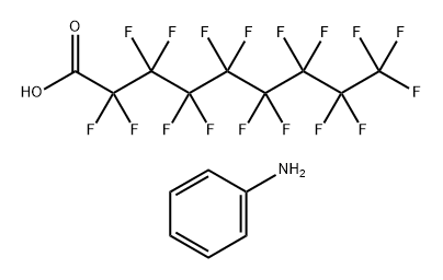 甲醇中2,2,3,4,4,5,6,6,7,8,8,9,9-十七氟壬酸苯胺盐 结构式