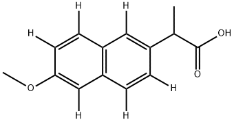 (R,S)-萘普生-1,3,4,5,7,8-D6 结构式