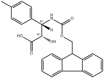 N-(9H-Fluoren-9-yl)MethOxy]Carbonyl (2S,3S)-3-Amino-2-hydroxy-3-(4-methyl-phenyl)propionic acid 结构式