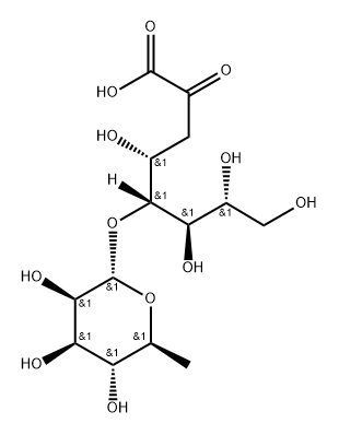 3-deoxy-5-O-rhamnopyranosyl-2-octulopyranosonate 结构式