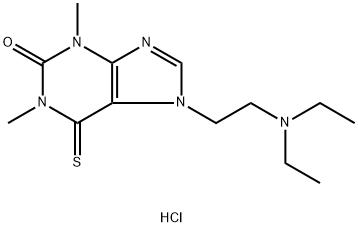 2H-Purin-2-one, 7-[2-(diethylamino)ethyl]-1,3,6,7-tetrahydro-1,3-dimethyl-6-thioxo-, hydrochloride (1:1) 结构式