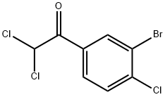 1-(3-bromo-4-chlorophenyl)-2,2-dichloroethanone 结构式