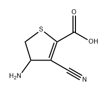 4-氨基-3-氰基-4,5-二氢噻吩-2-羧酸 结构式