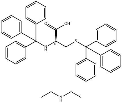 N,S-二三苯甲基-D-半胱氨酸乙二胺盐 结构式