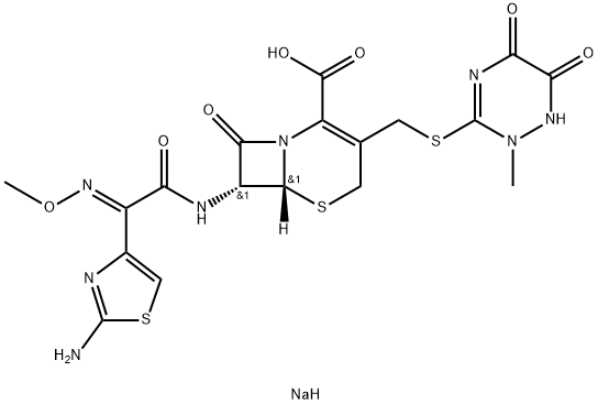 头孢曲松钠E-异构体 结构式