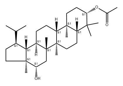 Lupane-3,16-diol, 3-acetate, (3β,16β)- (9CI) 结构式