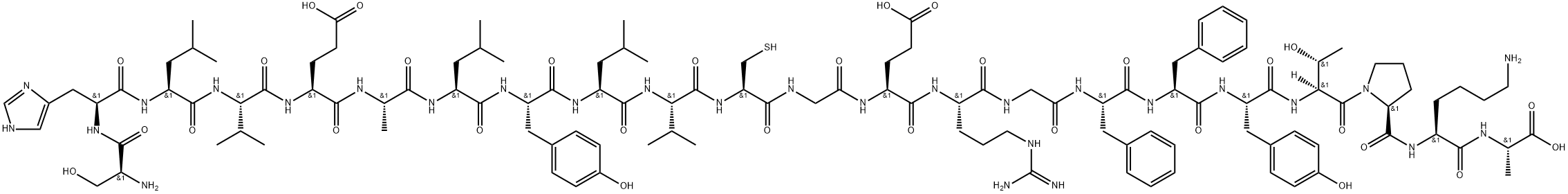 insulin B (9-30) 结构式