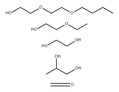 Formaldehyde, reaction products with 2-(2-butoxyethoxy)ethanol, 2-ethoxyethanol, ethylene glycol and propylene glycol 结构式