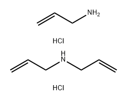 2-丙烯-1-胺盐酸盐与N-2-丙烯基-2-丙烯-1-胺盐酸盐的共聚物 结构式