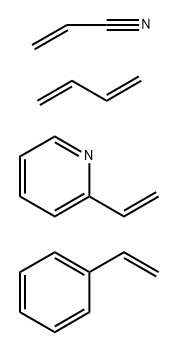 2-丙烯腈与1,3-丁二烯、乙烯基苯和2-乙烯吡啶的聚合物 结构式