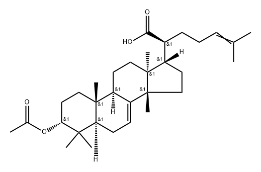 3Α-乙酰基-苷遂-7,24二烯-21-酸 结构式