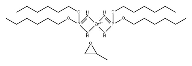 Phosphorodithioic acid, O,O-dihexyl ester, zinc salt, reaction products with propylene oxide 结构式