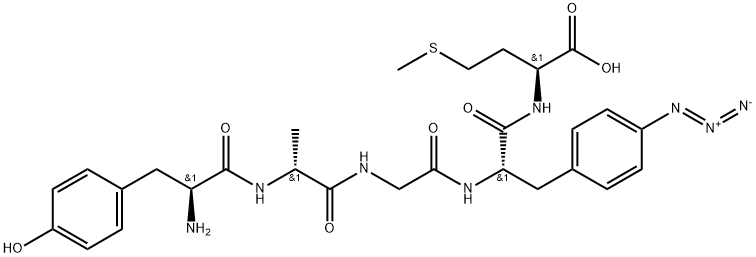 2-Ala-4-(4-azido-phe)-met-enkephalin 结构式