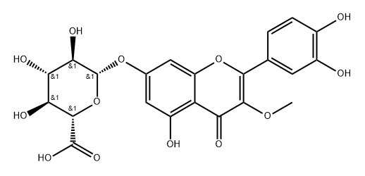 Quercetin 3-Methyl Ether 7-Glucuronide 结构式