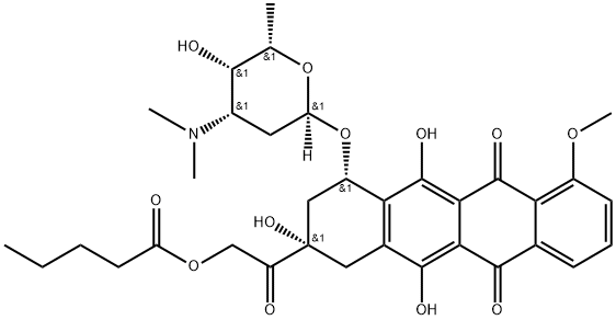N,N-dimethyladriamycin-14-valerate 结构式