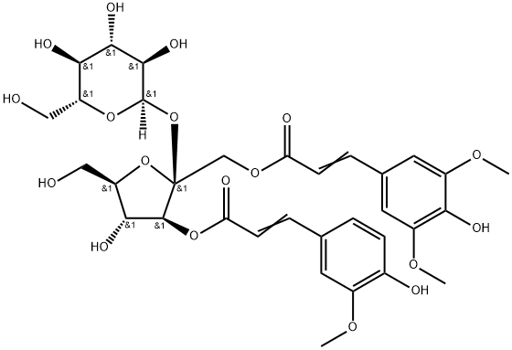 3-阿魏酸酯-1-芥子酰基蔗糖 结构式