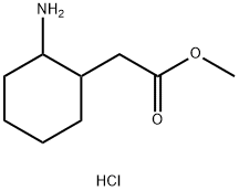 Cyclohexaneacetic acid, 2-amino-, methyl ester, hydrochloride (1:1) 结构式