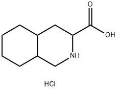 Decahydro-isoquinoline-3-carboxylic acid hydrochloride 结构式