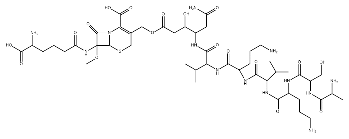 头孢细菌素 M6 结构式