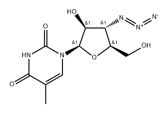 3'-azido-3'-deoxyarabinothymidine 结构式