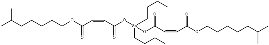双(马来酸单辛酯)二正丁基锡 结构式
