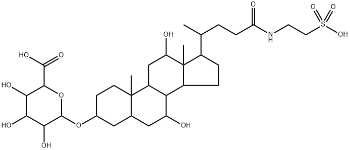 牛磺胆酸-3-O-葡糖苷酸二钠盐 结构式