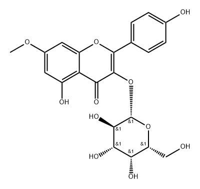 鼠李柠檬素 3-O-半乳糖苷 结构式