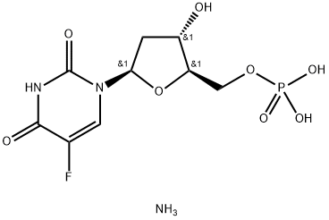 2'-Deoxy-5-Fluorouridine 5'-phosphate diammonium salt 结构式
