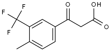 4-Methyl-β-oxo-3-(trifluoromethyl)benzenepropanoic acid 结构式