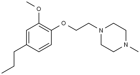 1-[2-(2-Methoxy-4-propylphenoxy)ethyl]-4-methylpiperazine 结构式