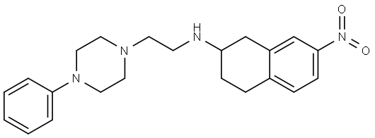 1-PIPERAZINEETHANAMINE, 4-PHENYL-N-(1,2,3,4-TETRAHYDRO-7-NITRO-2-NAPHTHALENYL)- 结构式