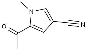5-acetyl-1-methyl-1H-pyrrole-3-carbonitrile 结构式