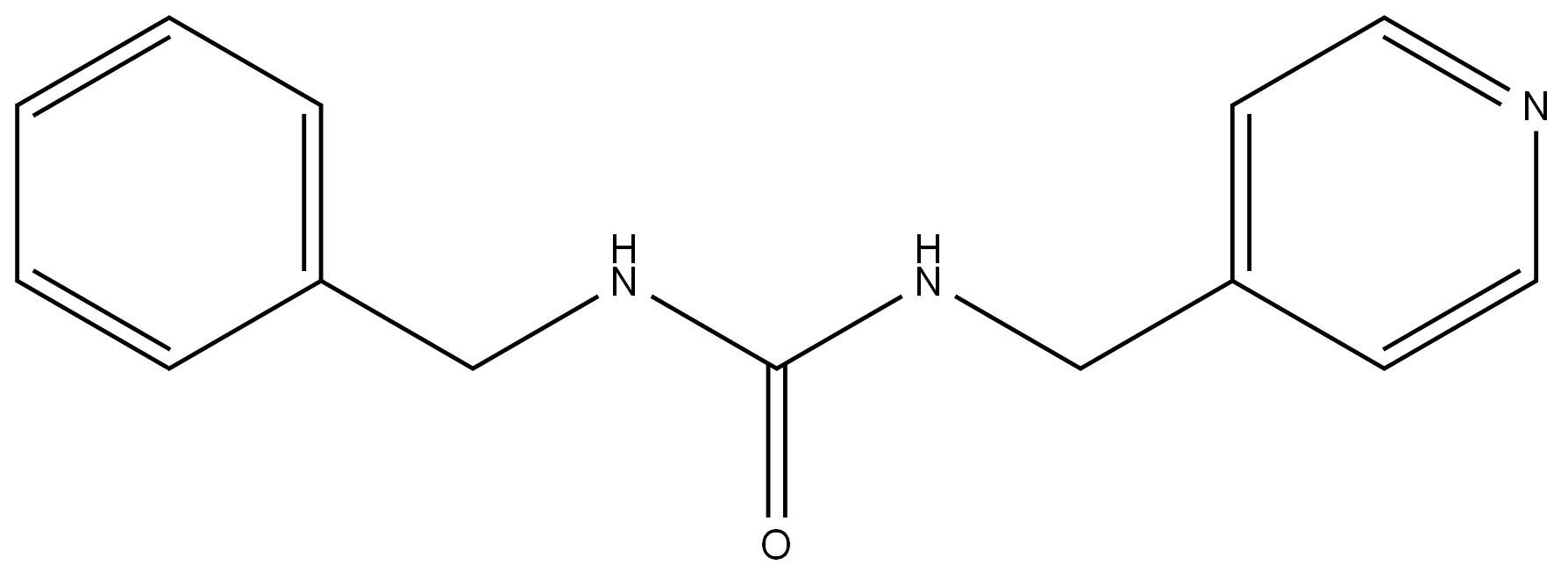 N-(Phenylmethyl)-N′-(4-pyridinylmethyl)urea 结构式