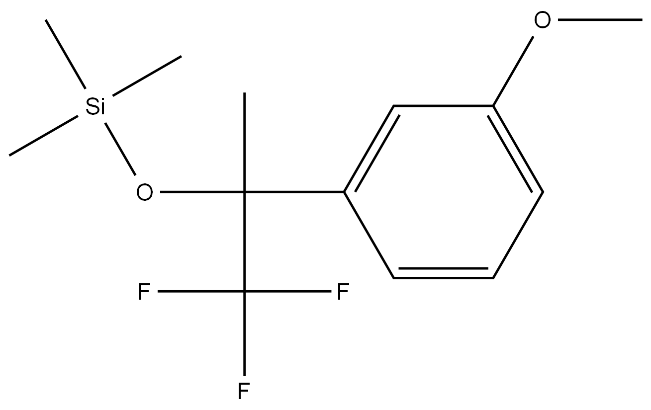 trimethyl((1,1,1-trifluoro-2-(3-methoxyphenyl)propan-2-yl)oxy)silane 结构式