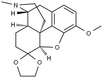 Morphinan-6-one, 4,5-epoxy-3-methoxy-17-methyl-, cyclic 1,2-ethanediyl acetal, (5α)- 结构式