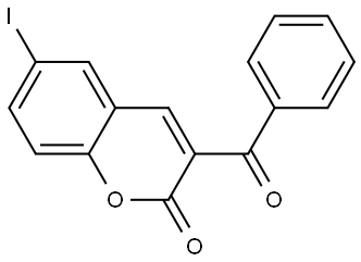 3-苯并基-6-碘-2H-色烯-2-酮 结构式