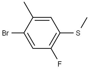 (4-Bromo-2-fluoro-5-methylphenyl)(methyl)sulfane 结构式