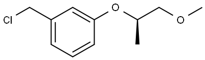 (R)-1-(氯甲基)-3-((1-甲氧基丙-2-氧基))苯 结构式